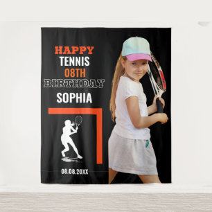 Tenture Tennis Anniversaire, Joueuse De Tennis