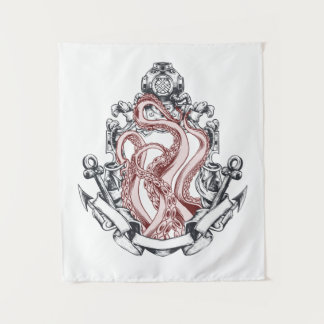 Tenture Tentacules de calmar hors du miroir Horreur Lovecr