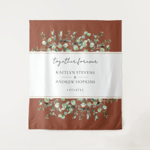 Tenture Terracotta Eucalyptus Mariage Ensemble Pour Toujou