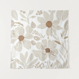Tenture Terracotta Fleur sauvage Boho Rustique Mur Éclecti
