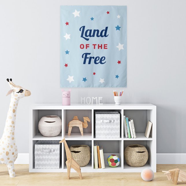 Tenture Terre de libres 4 juillet bleu (Créateur téléchargé)