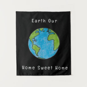 Tenture Terre Notre maison Sweet Home