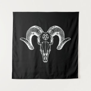 Tenture Tête de chèvre Baphomet