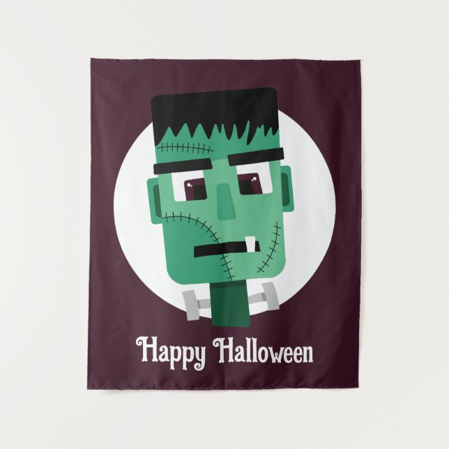 Tenture Tête de monstre de Frankenstein (Devant)