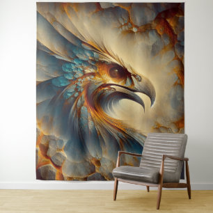 Tenture Tête d'oiseau disparue 1 - Aquarelle