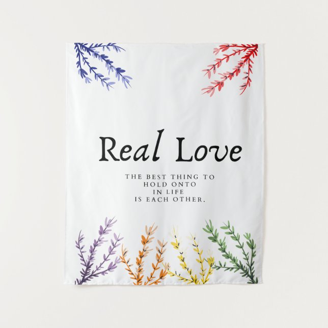 Tenture texte d'amour véritable et œuvre d'art murale de c (Devant)