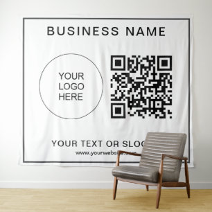 Tenture Texte du logo personnalisé Code QR - Document d'ar