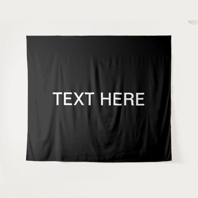 Tenture Texte moderne en noir et blanc gras (Devant (Horizontal))