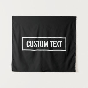 Tenture Texte modifiable moderne dans le cadre style logo