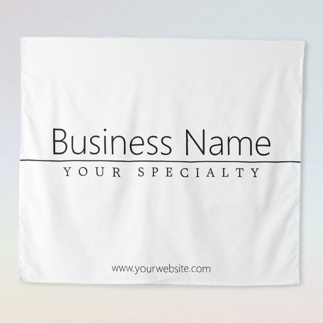 Tenture Texte noir classique simple sur blanc (Créateur téléchargé)