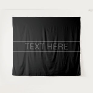 Tenture Texte personnalisable Noir et gris foncé moderne