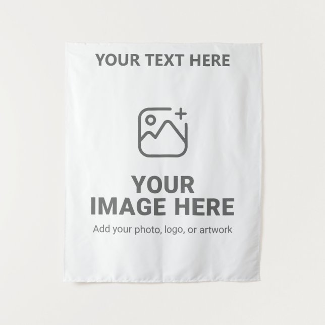 Tenture Texte personnalisé et image  (Devant)