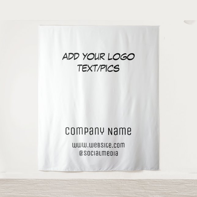 Tenture Texte simple et élégant pour le nom de l'entrepris (Devant)