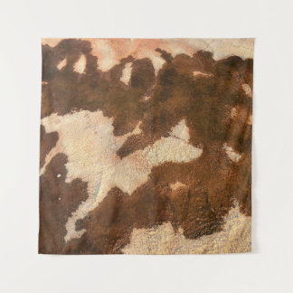 Tenture textile floral Brown et blanc