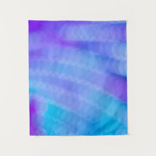 Tenture textile rayé rose et bleu