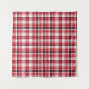 Tenture Texture À damiers Tartan rouge