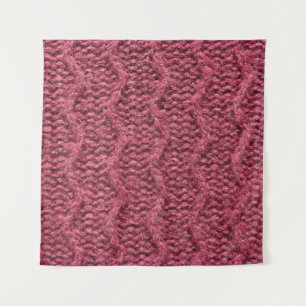 Tenture Texture de chandail en nappe, cerise pourpre.