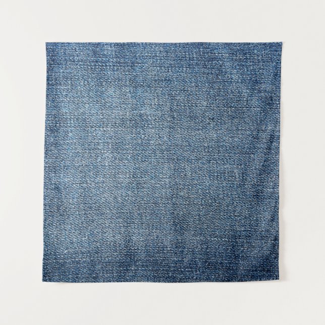 Tenture Texture de denim défraîchi pour fond. Jean bleu (Devant)