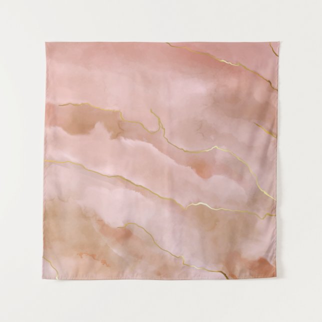 Tenture Texture de marbre liquide rose (Devant)