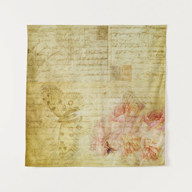 Tenture Texture maquette lettres vintages (Devant)