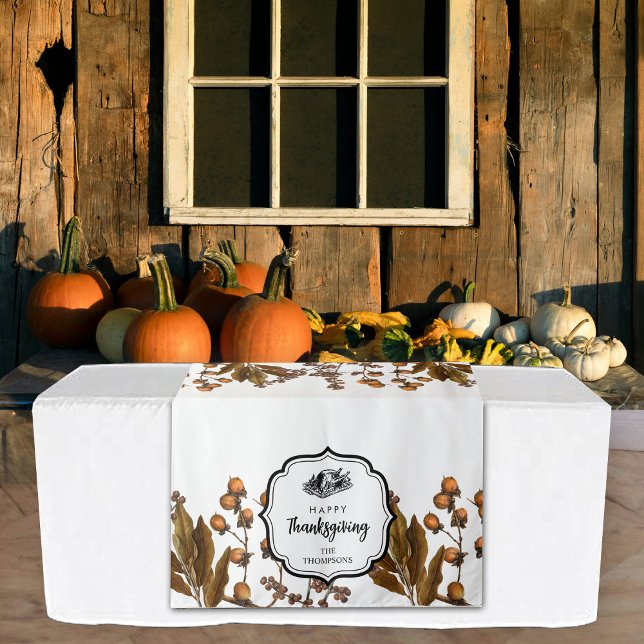 Tenture Thanksgiving Diner Partie Buffet Coureur Table (Thanksgiving Dinner Party Buffet Table Runner Tapestry)