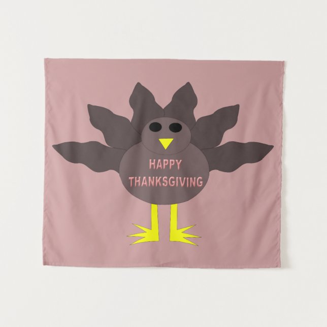 Tenture Thanksgiving Pluced Turkey (Devant (Horizontal))