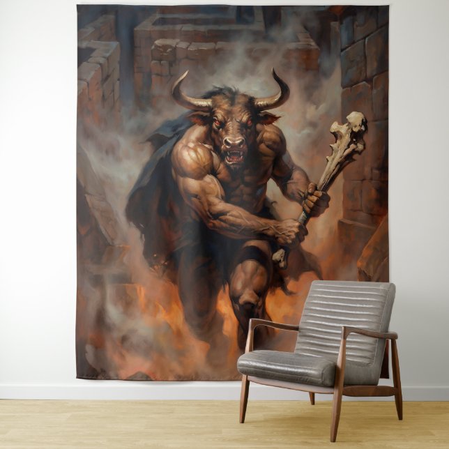 Tenture The Hulking Minotaur of the Labyrinth (En situation)
