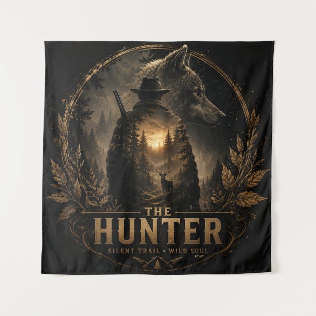 Tenture The Hunter , Dans le silence sauvage  (Devant)