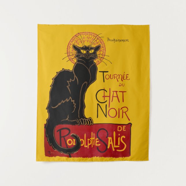 Tenture Theophile Steinlen - Le Chat Noir Vintage (Devant)