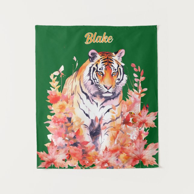 Tenture Tigre Personnalisé (Devant)