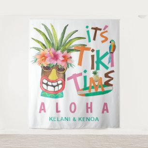 Tenture Tiki Luau   Plage tropicale Aloha