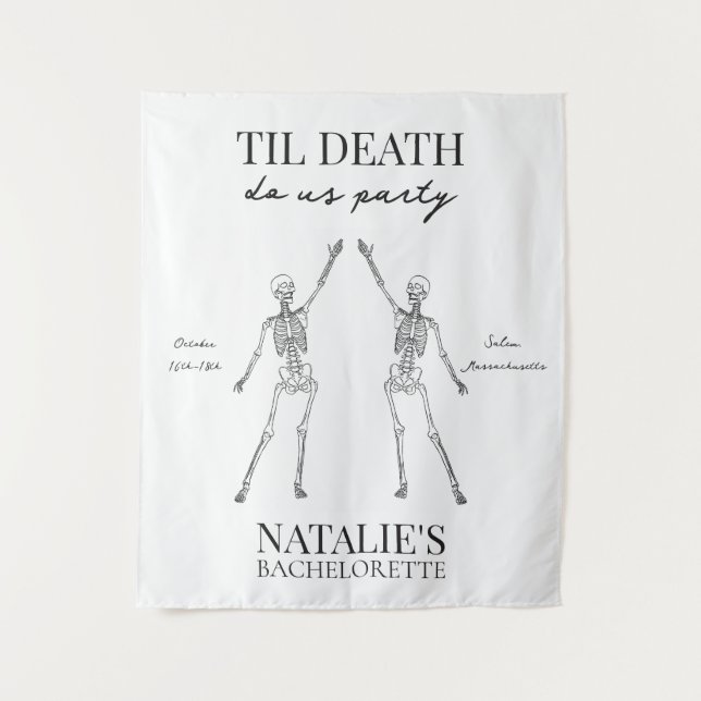 Tenture Til Death Do Us Party Bachelorette Tapestry (Devant)