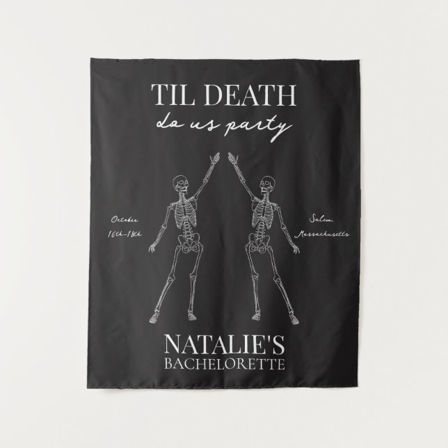 Tenture Til Death Do Us Party Bachelorette Tapestry (Devant)