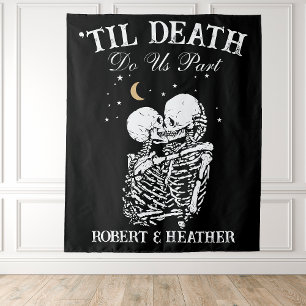Tenture Til Death Skeleton Lots Tarot Card Goth Mariage