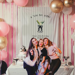 Tenture Tini Bit plus âgé Martini à thème Anniversaire