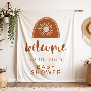 Tenture TINLEY Bohème Terracotta Arc-en-Ciel Baby Shower