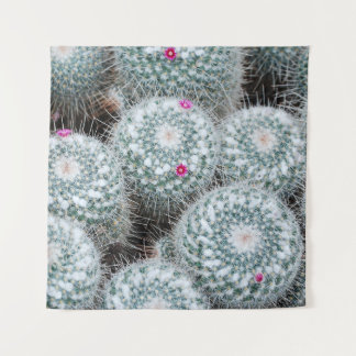 Tenture Tiny rose Fleurs Plantes Cactus