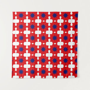 Tenture Tirage à main Abstrait Retro les années 70 Carrela