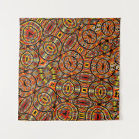 Tissu africain coloré - motif sans soucis, écoeura