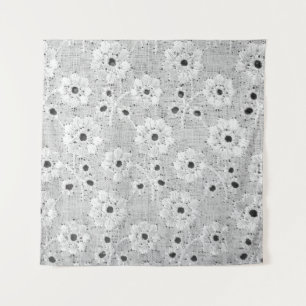 Tenture Tissu blanc texture dentelle fine avec élégance do