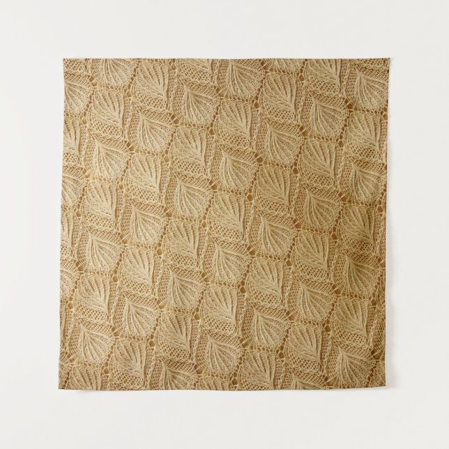 Tenture Tissu de dentelle élégant : motifs texturés. (Devant)