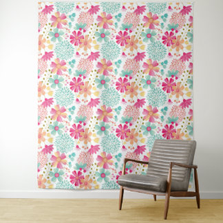 Tenture Tissu de Fond avec Fleurs Peintes pour Photos