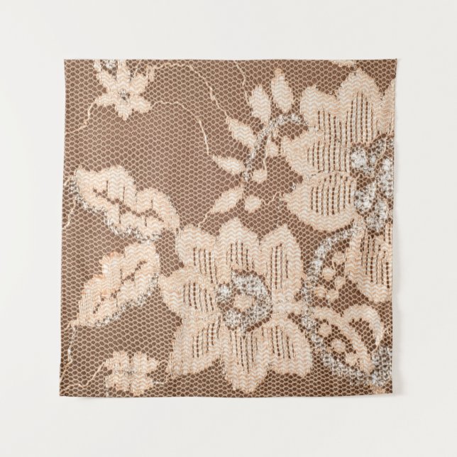 Tenture Tissu dentelle texture. dentelle sur clou arrière  (Devant)