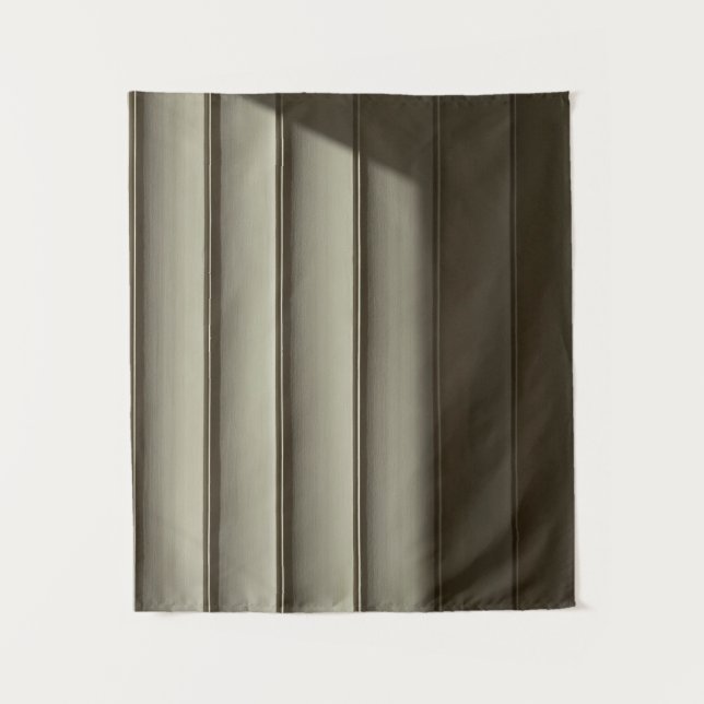 Tenture Tissu rayé blanc et noir (Devant)