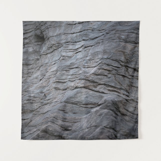 Tenture Tissu rayé noir et gris (Devant)