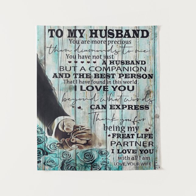 Tenture To My Husband Gift, Best Holiday Present (Devant)