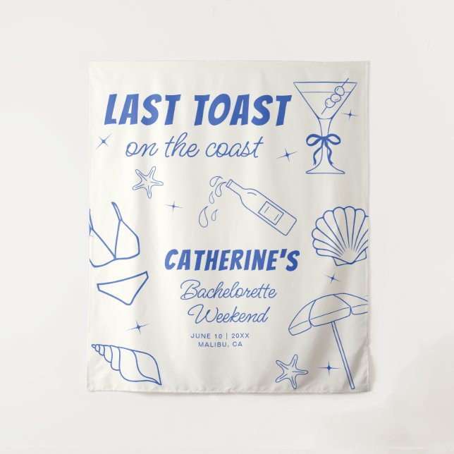 Tenture Toast Fantaisiste à la Fête de Bachelorette sur la (Devant)