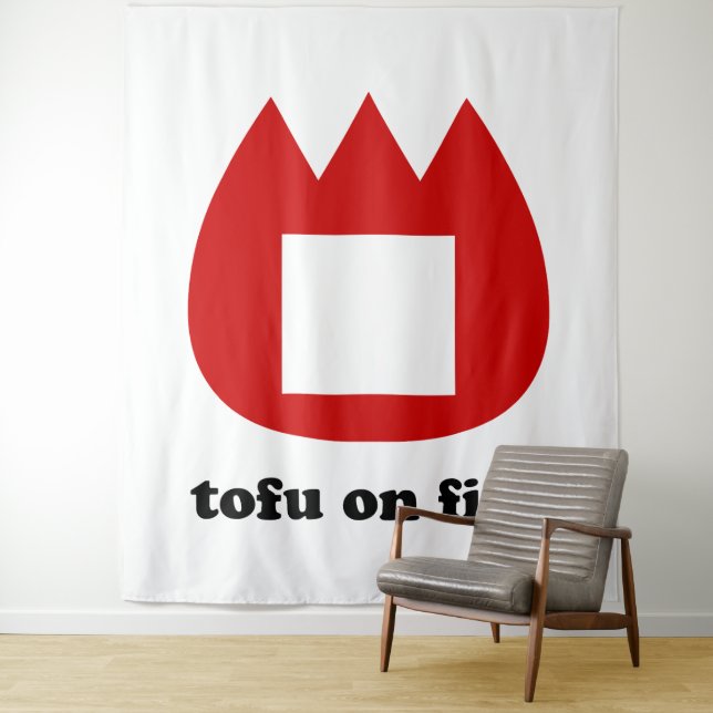 Tenture 📛 tofu en feu (En situation)