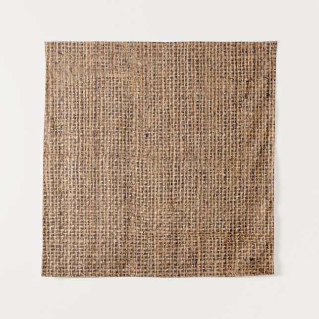 Tenture Toile Burlap Brown naturel Grange grossier (Devant)