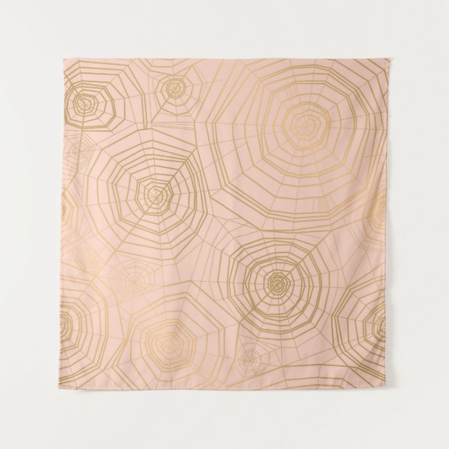 Tenture Toile d'araignée pastel : motif d'Halloween. (Devant)